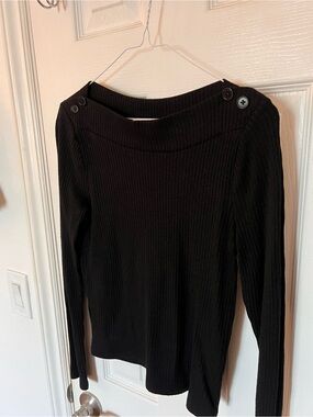 MWL boatneck ribbed long sleeve